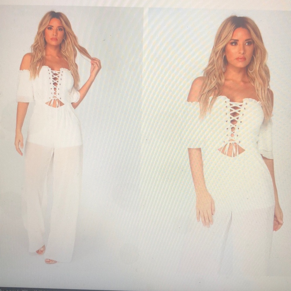 Fashion nova set sail smocked jumpsuit